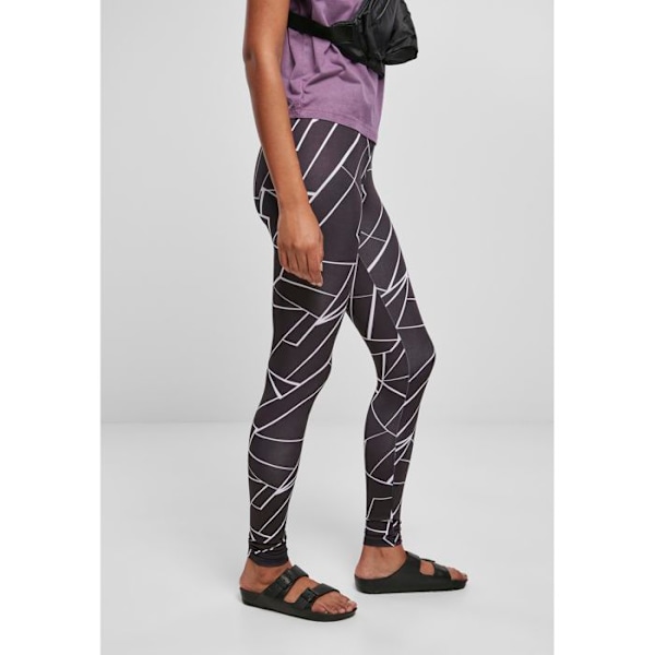 Naisten legginsit - Urban Classics - aop - Musta - Optimaalinen mukavuus - Stretch-leikkaus svart S