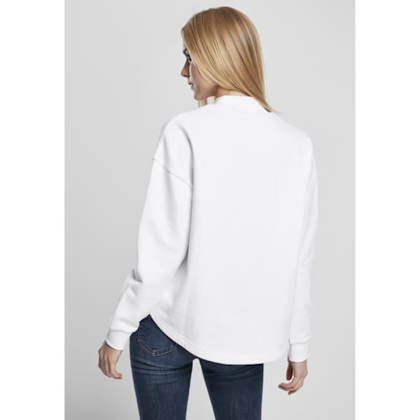 Sweatshirt - Urban Classics - Oversized - Hög krage - Långa ärmar - Vit Vit M