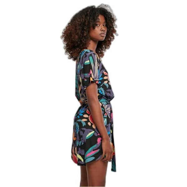 Kort jumpsuit med bælte til kvinder Urban Classics Viscose GT - sort - XXL Svart XXXXL