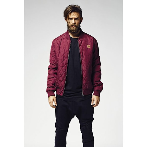 Parka - Urban Classics - Tummansininen bomber - 100% polyesteri - Vaatteessa on tikattu efekti - 2 sivutaskua svart S