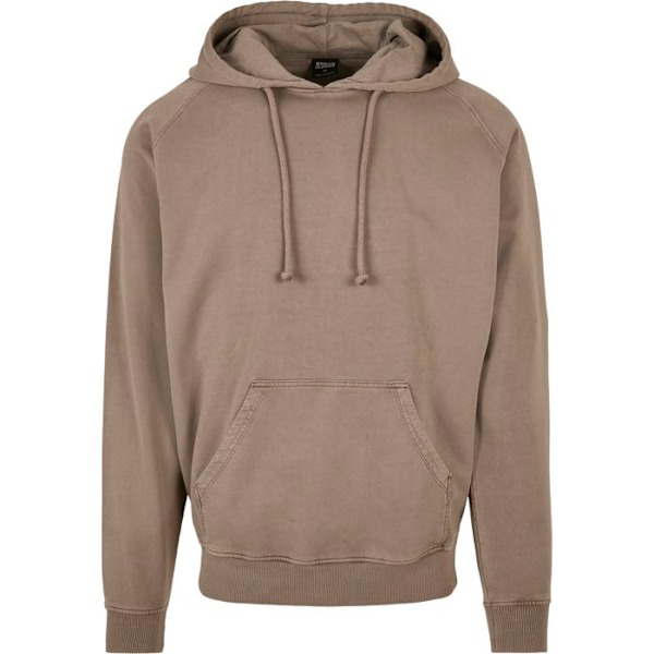Hættetrøje - Urban Classics - Overdyed - Olivegrøn - Lange ærmer - Kængurulomme grön khaki M