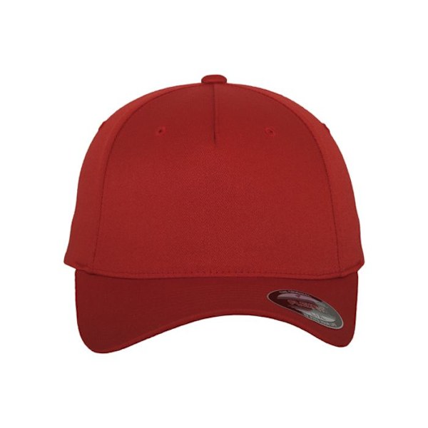 Kasket - Flexfit - 5 panel - 100% bomuld - Rød - Unisex - Sommer rød L/XL