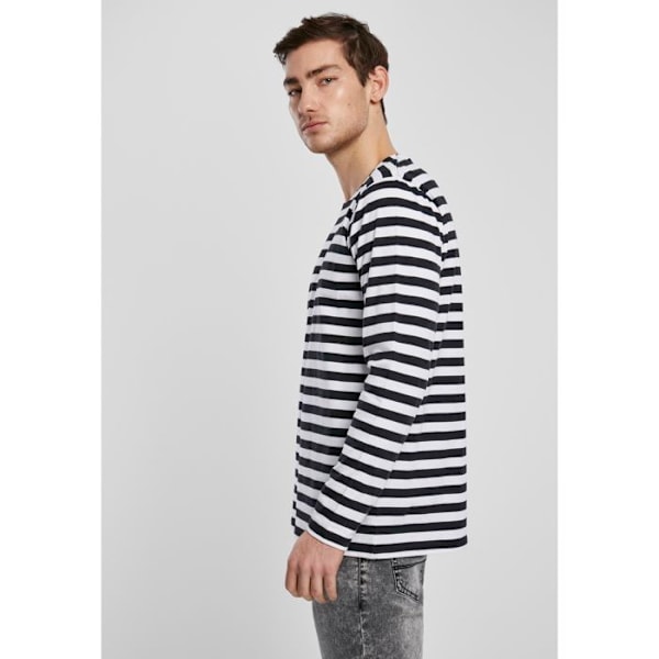Veste store størrelser Urban Classics Regular Stripe vit svart XXXL