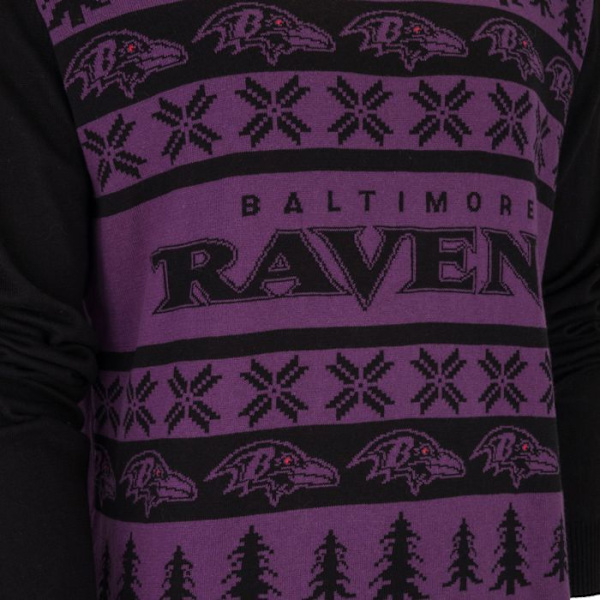 NFL Lags Ugly Sweater XMAS Tröja i stickat Baltimore Ravens jag