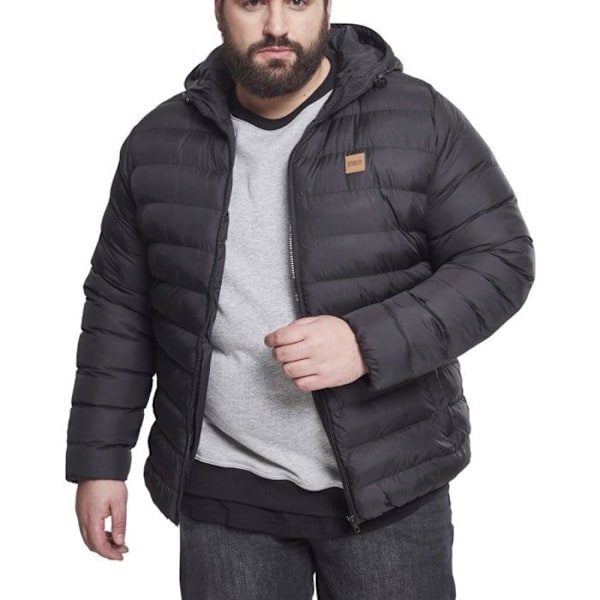 Parka - Urban Classics - Basic Bubble - Dunjakke - Hætte - 2 Lomme på siden svart/svart M