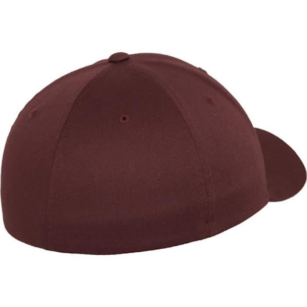 Baseball Cap - Flexfit - Wooly Combed - Unisex - Maroon - Sportswear - 63% Polyester Brun XS/S