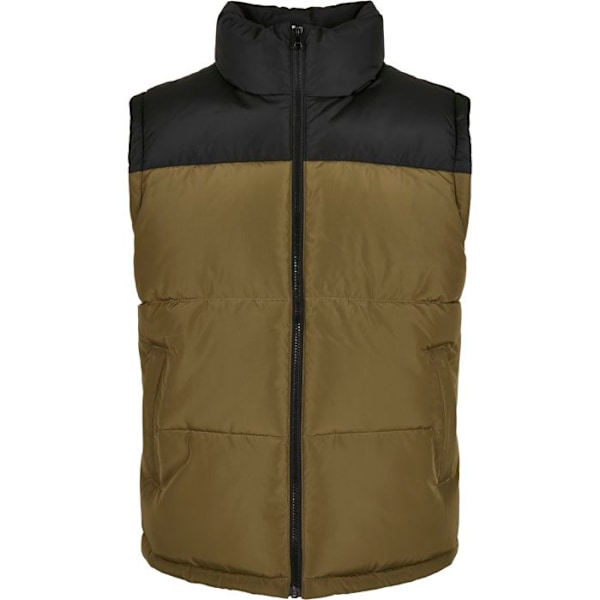 Jakke - Urban Classics - Block Puffer - Sort/Oliven Grøn - Polyester - Rigelig Polstring svart/olivgrön XL