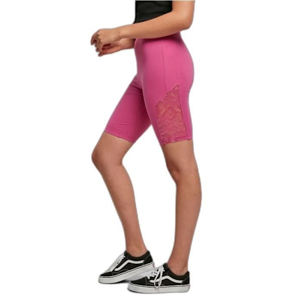 Pyöräilyhousut - Urban Classics - Nainen - XL - Korkea vyötärö - Violetti - Pitkä toppi Lila XL