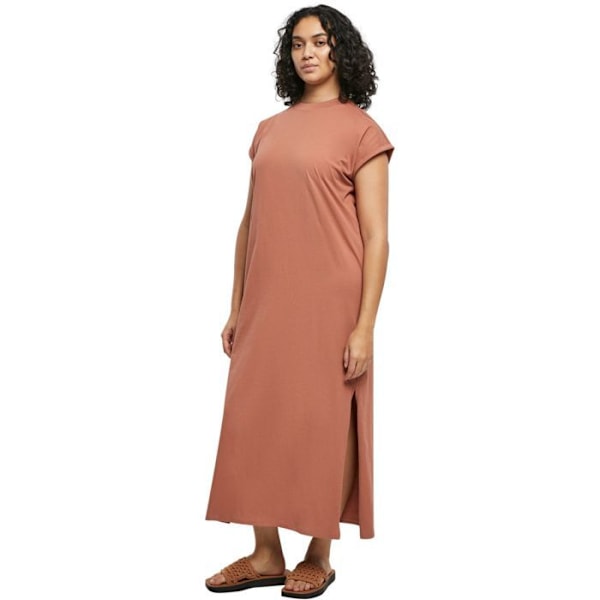 Urban Classics Naisten - Pitkä Laajennettu Olkaläppä Aamutakki Brun XXXL