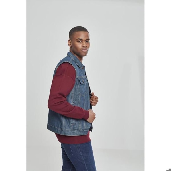 Jeansvest - URBAN CLASSICS - Ærmeløs jakke - Blå - 100% bomuld - Komfortabel og stilfuld blå XXL