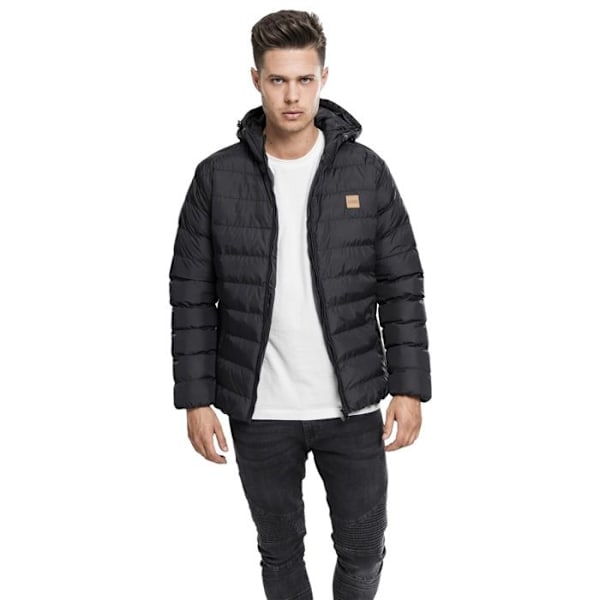Parka - Urban Classics - Basic Bubble - Dunjakke - Hætte - 2 Lomme på siden svart/svart S