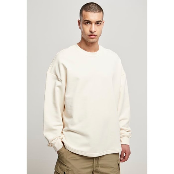 Sweatshirt - Urban Classics - rund hals - 100% ekologisk bomull - oversized passform - herr Vit XXL