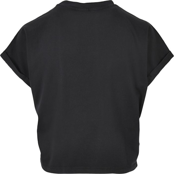 Naisten t-paita - Urban Classics - Lyhyt - 100% puuvillaa - Pigmenttivärjäys - Slim fit svart XS