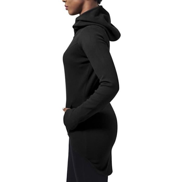 Hættetrøje - Urban Classics - ATHLETIC INTERLOCK - Sort - Dame - Lange ærmer sort L