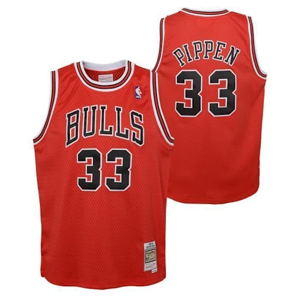 Børnetrøje Chicago Bulls Swingman Ude - Pippen Scottie 1997 - rød/sort - 14/16 år röd svart 8 år