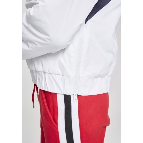 Kolmivärinen pehmeä naisten parka Urban Classic Hvid/marineblå/rød M