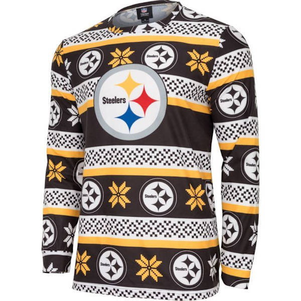 NFL-hold Vinter JULE Pyjamas Sæt skjorte og bukser Pittsburgh Steelers M