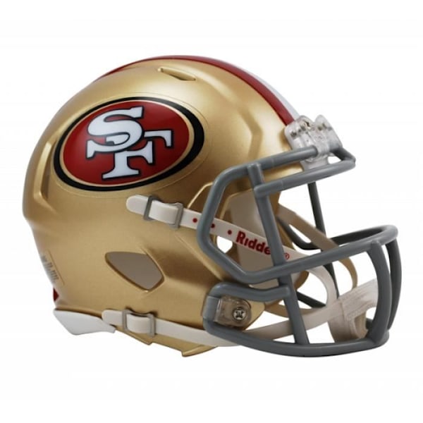 NFL San Francisco 49ers Riddell Replica Mini Helmet Single Size Black Svart