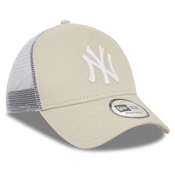Keps - New Era - Yankees A Frame Trucker - Beige - Bomull - Justerbar beige, greige, vit