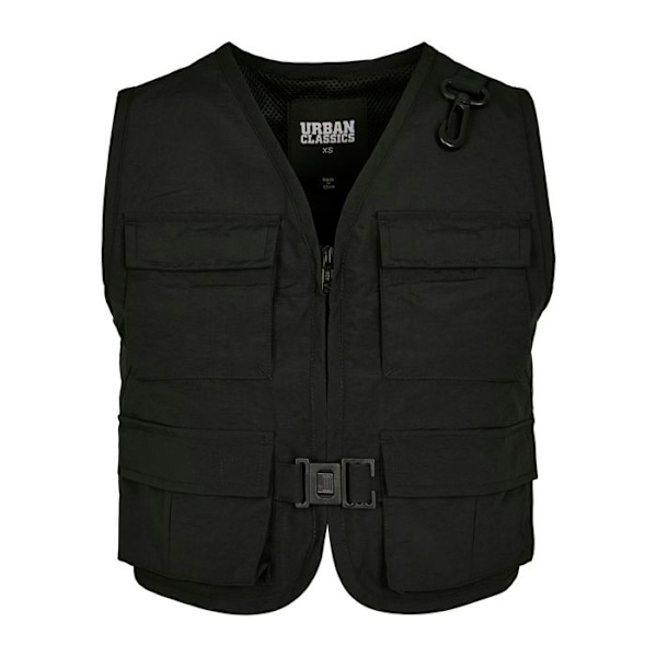 Damejakke - Urban Classics - Kort taktisk - Sort - 4 lommer - Robust nylon svart XL