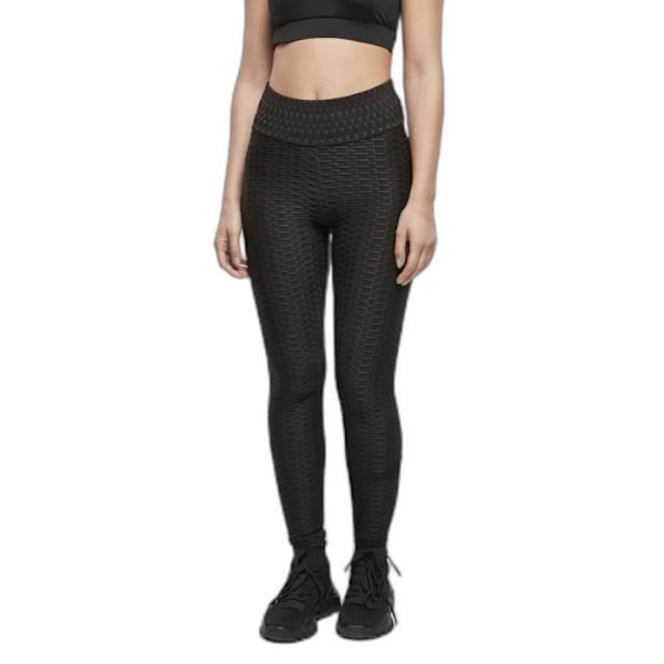 Høj talje leggings til kvinder Urban Classics Honeycomb - sort - M Svart M