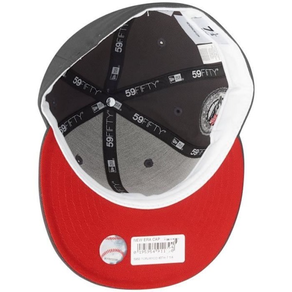 Casquette MLB Toronto Blue Jays 40-år - NEW ERA - 59Fifty - Kolgrå - Vit - Herr Träkol 7