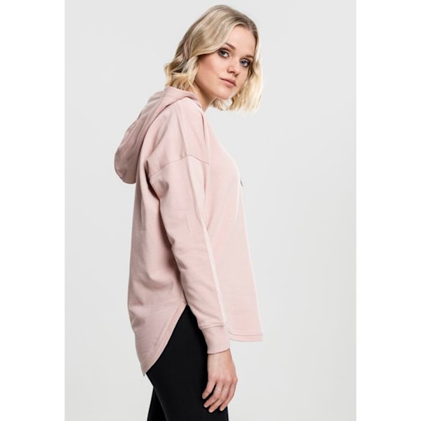 Huvtröja - Urban Classics - Oversized - Mörkgrå - 60% Bomull - Långa ärmar ljusrosa XS
