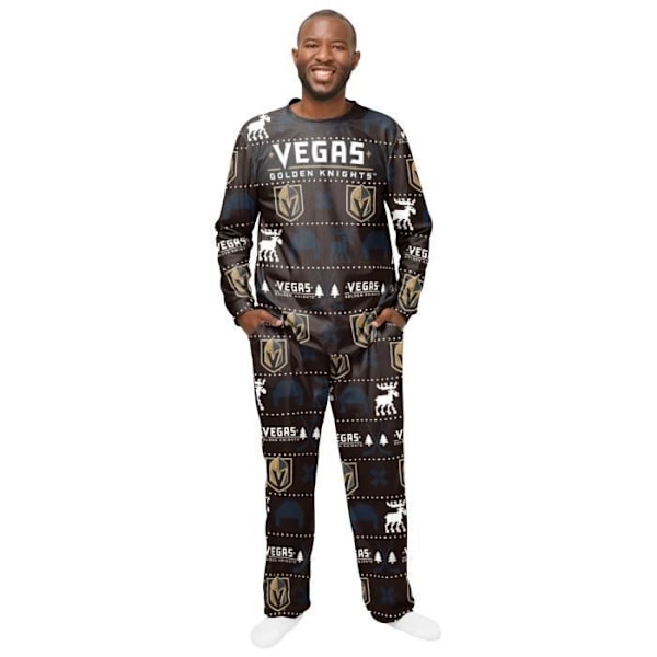 Pyjamas NHL Vinter Juleaften med lange ærmer og bukser - Vegas Golden Knights - Herre Vegas gyllene riddare XXL