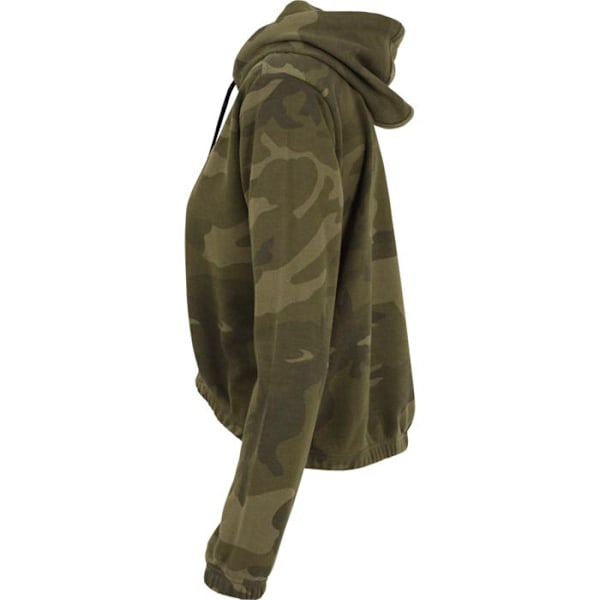 Hoodie - Urban Classics - Rosa kamouflage - Långa ärmar - Bomull - Kort kamouflage grön S