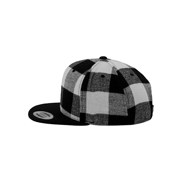 Snapback Kasket - Flexfit - Grå Sort Check - One Size - Urban - Efterår/Vinter sort/flerfarvet