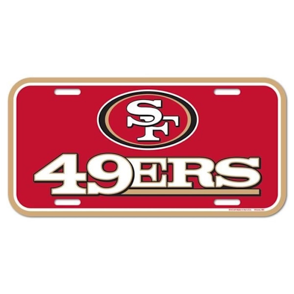 Wincraft Nummerplade - San Francisco 49ers