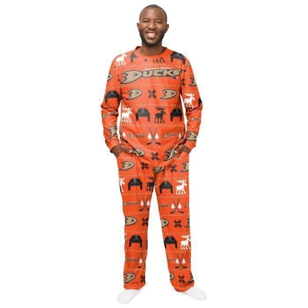 Pyjamas NHL Vinter JUL langærmet med bukser - Anaheim Ducks - Herre Anaheim ankor XXL