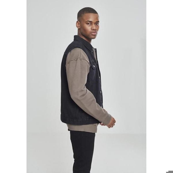 Jeanjakke - URBAN CLASSICS - Ærmeløs vest - Blå farve - Unisex - 100% bomuld svart M