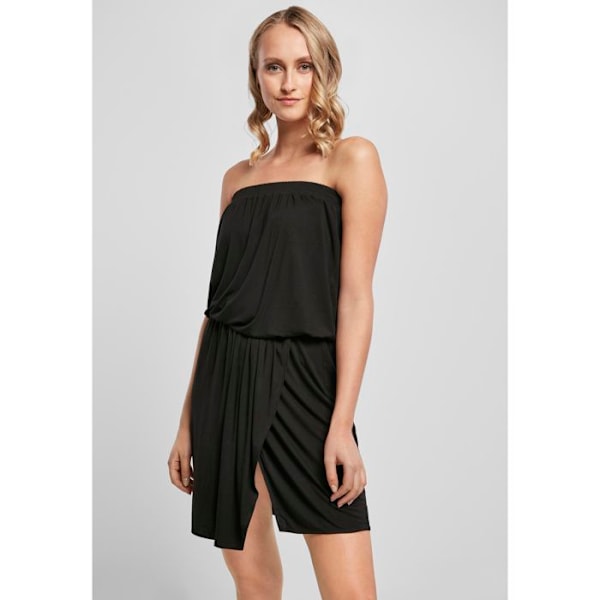 Nainen mekko - URBAN CLASSICS - Viskoosi lyhyt - Asymmetrinen - Suuret koot - Musta svart XXXXXL