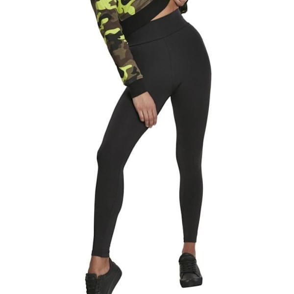 Urban Classics Dam - Leggings med hög midja svart Leopard S