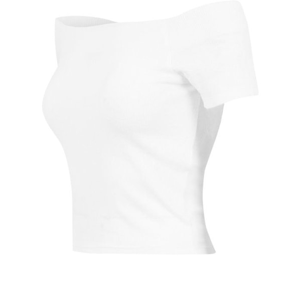 Urban Classics Damer - Off Shoulder Rib Top uden stropper Vit XL