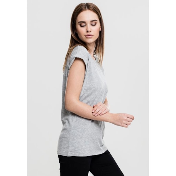 T-shirt dam - Urban Classic - Förlängd - Grå - Långa ärmar - 100% bomull grå M