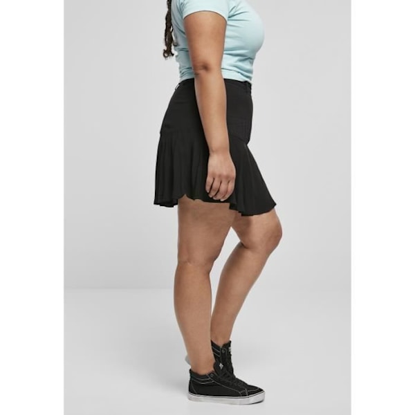 Urban Classics Dam Viscose Mini Kjol (Plus Size) - svart - 4XL Svart XXXXL