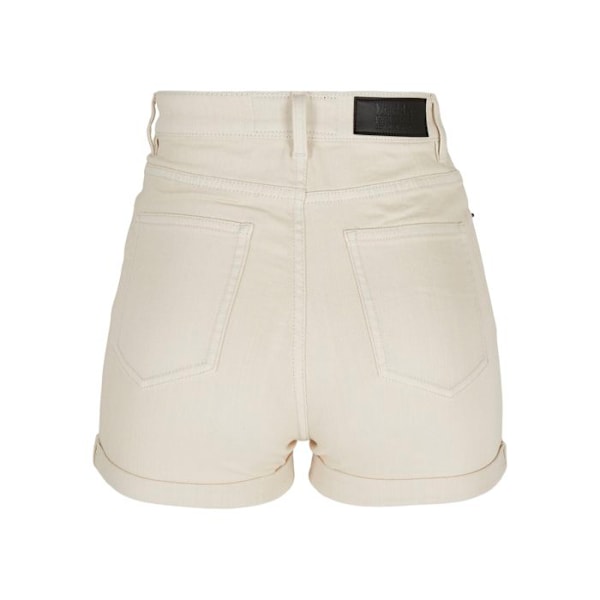 Kort denim shorts til kvinder - Urban Classics - 5 lommer - Høj talje - Ødelagt look - Strækdenim Vit 29