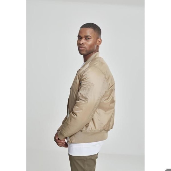 Jacka - Urban Classics - Basic Bomberjacka - Beige - Unisex - Orange foder beige M