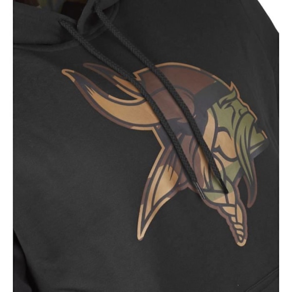 Uuden aikakauden fleece-huppari - NFL Minnesota Vikings musta / kamuflaasi Svart / trä camo M