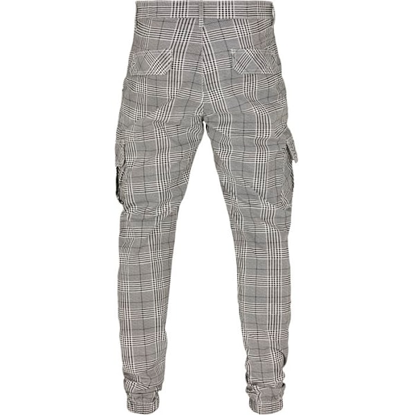 Cargo Bukser - Urban Classic - Glencheck - Grå - Standard størrelse - Mand hvid/sort L