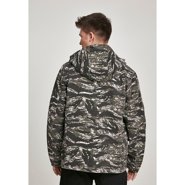 Parka - Kaupunkiklassikko - Tiikeri camo - Kevyt puuvilla - Korkea huppu - Sivutaskut oliv/grön/vit S