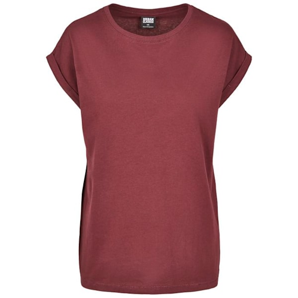 Naisten T-paita Urban Classic pidennetty mörkröd S