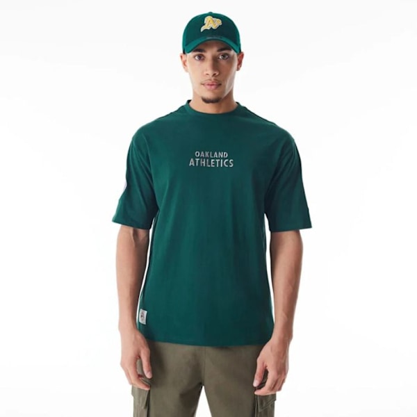 T-paita - New Era - Oakland Athletics - Tartan-täyttö - Vihreä - Lyhythihainen - Unisex dkgdam jag