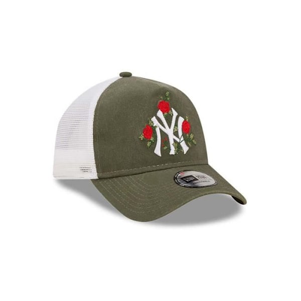 Lippis - NEW ERA - FLOWER TRUCKER NEYYAN - Valkoinen, Vihreä - Rakenteinen kruunu - Tasainen lippa Vit, Grön