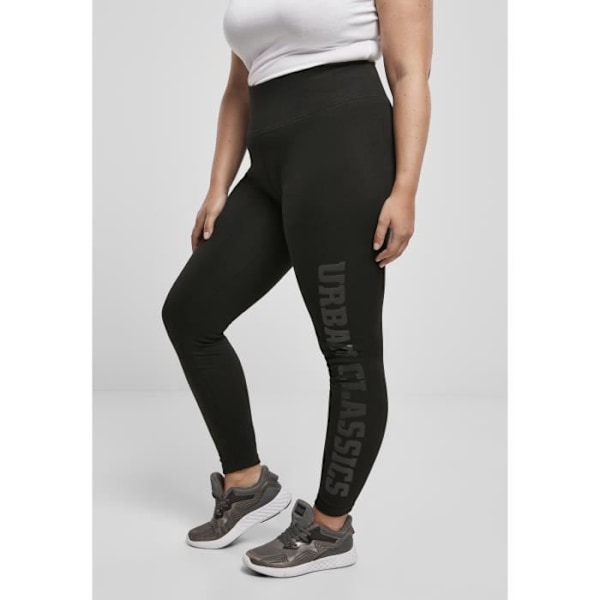 Korkeavyötäröiset leggingsit naisille Urban Classics Svart/svart S