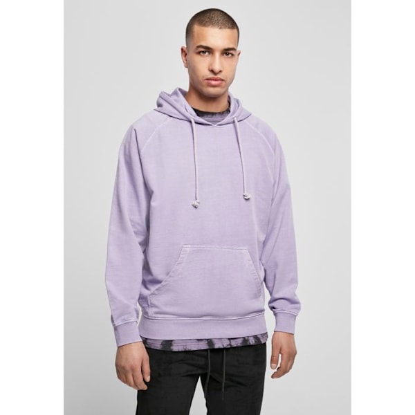 Urban Classics overdyed sweatshirts med hætte lavendelfärgad XXL