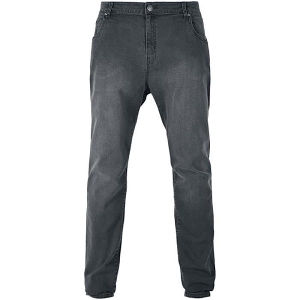 Jean - URBAN CLASSICS - Slim Fit Zip - 98% Bomuld - 2% Elasthan - Sort Svart 34/32