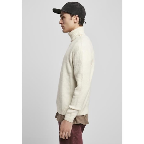 Urban Classics oversized rullkrage plus size tröja - vit Vit XXXXL